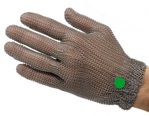 Купить Перчатки кольчужные с метал. резинкой зеленые WILCO XS с доставкой по Дальнему Востоку - компания Биомикс