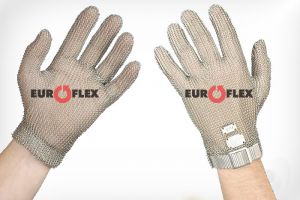 Купить Перчатки кольчужные с метал. ремешком оранжевые Euroflex Comfort 9590-5m с доставкой по Дальнему Востоку - компания Биомикс