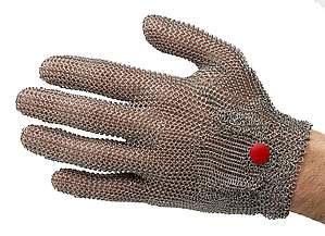Купить Перчатки кольчужные с метал. ремешком красные WILCOFLEX M с доставкой по Дальнему Востоку - компания Биомикс