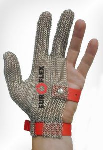 Купить Перчатки кольчужные на 3 пальца крас. Euroflex Comfort 9590-33 с доставкой по Дальнему Востоку - компания Биомикс