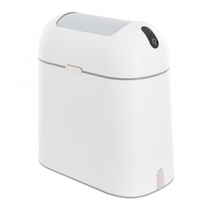 Купить Ведро для мусора сенсорное, овал, Foodatlas JAH-6715, 9 л (белый) с доставкой по Дальнему Востоку - компания Биомикс
