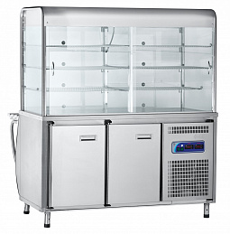 Прилавок-витрина холодильный Abat ПВВ(Н)-70М-С-ОК
