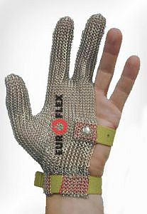 Перчатки кольчужные на 3 пальца оливк. Euroflex Comfort 9590-36