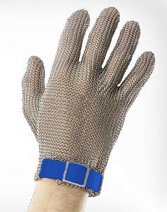 Перчатки кольчужные с полиэстер. ремешком син. Euroflex Comfort 9590-4r